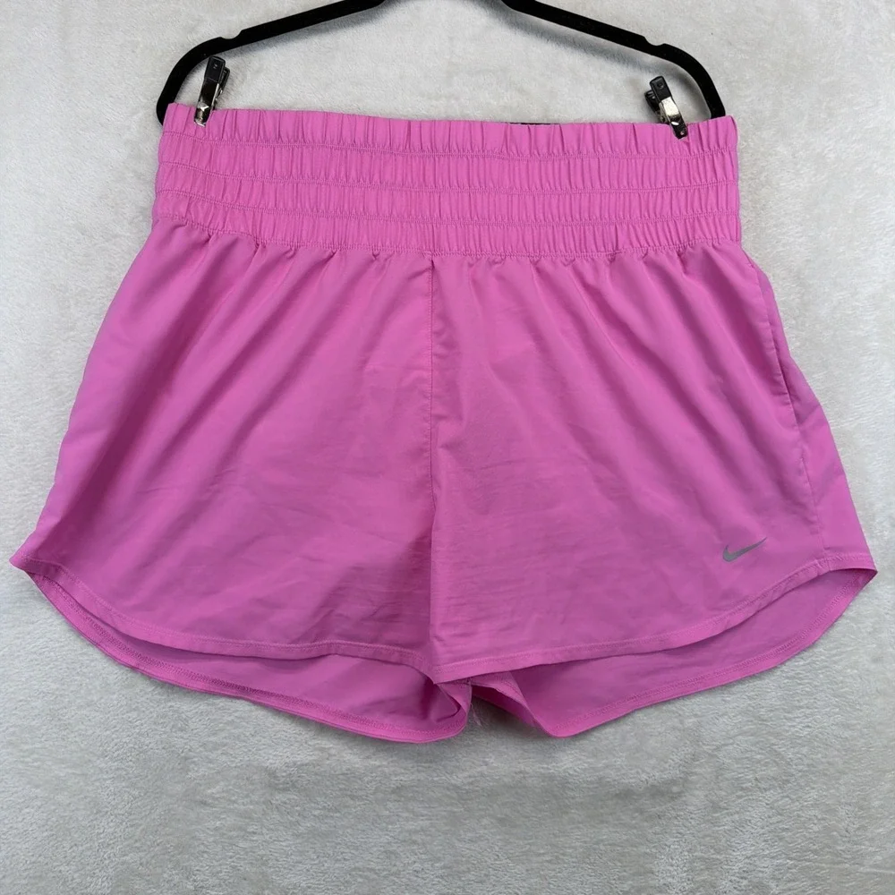 Nike Dri-FIT Womens Running Shorts XL Lot 2 Pink Blue Athletic Workout Gym